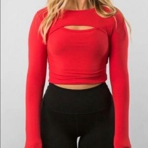 Alphalete UltraSoft Keyhole Top - Red - XS